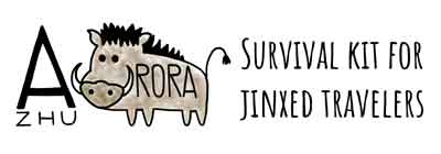 Aurora Zhu Logo - Survival kit for jinxed travelers