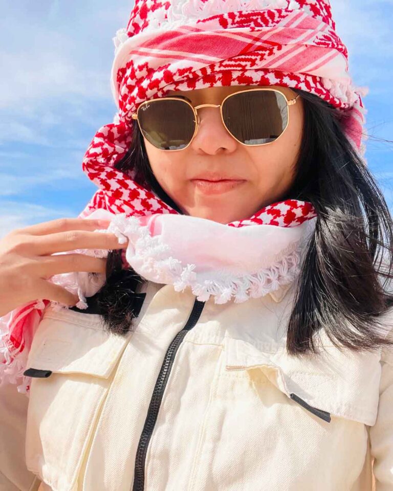 Aurora's Desert Outfit for Wadi Rum, Jordan