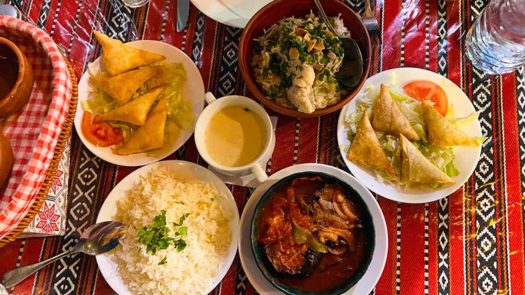 Dishes from My Mom's Recipe Restaurant at Petra, Jordan