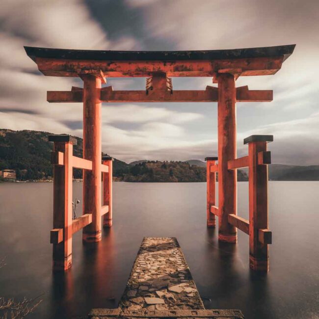 Japanese temple on the water