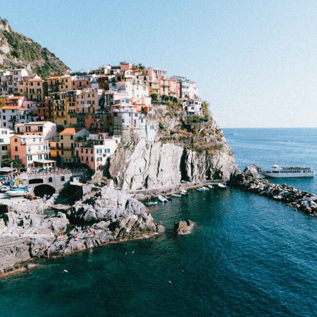 Panoramic view of Cinque Terre in Italy