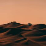 Dubai desert at sunset