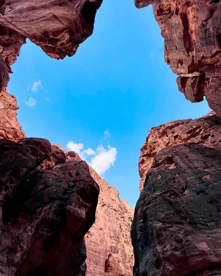 A shot from the Siq at Petra